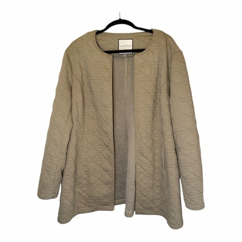 Bagatelle Quilted Utility Jacket in Beige